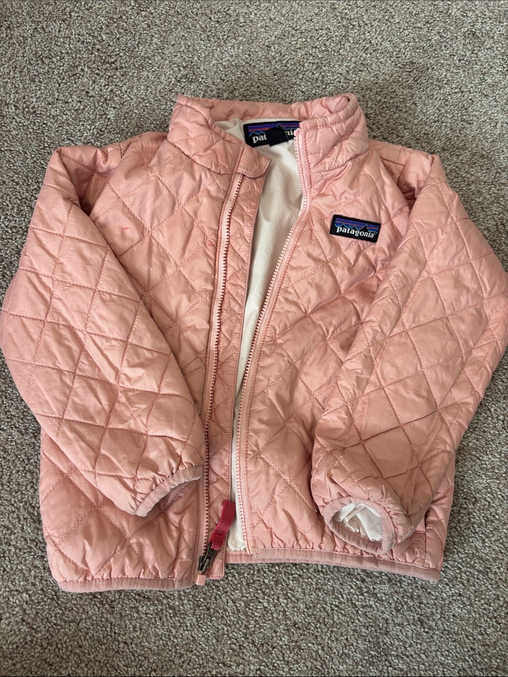 Patagonia Kids Pink Quilted Nano Puff Jacket
